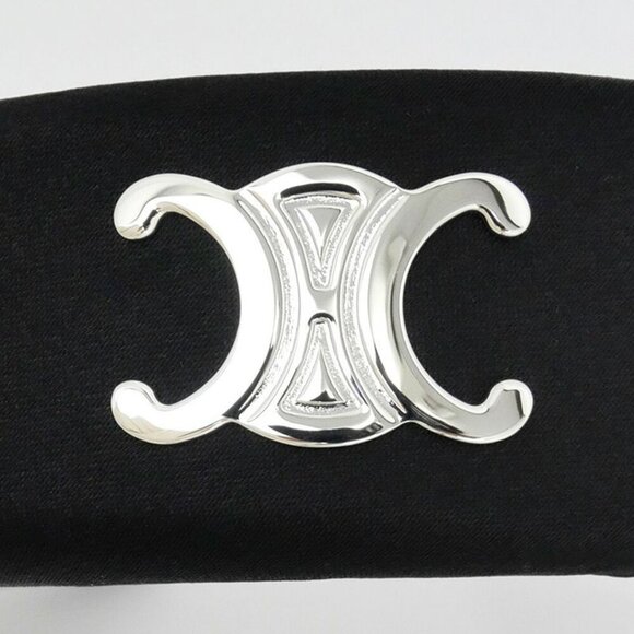 Celine Triomphe Headband Black Hair